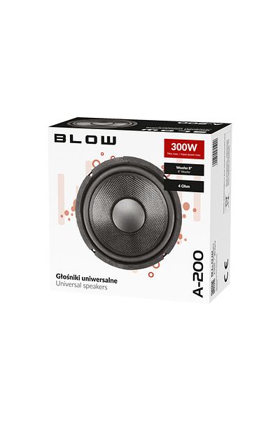 Blow Woofer speaker, butyl rubber, 8", 300W, 4Ohm, Blow A-200