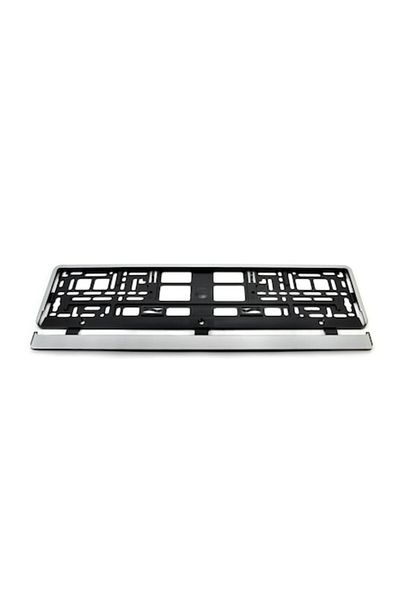 motor starter License plate holder with silver strip