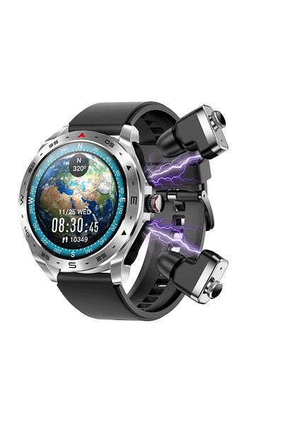 zeevos T95 smartwatch with built-in Bluetooth headphones, 2in1, physical activity monitoring,
