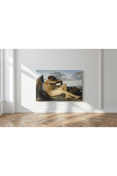 Kanvaspera Alexandre Cabanel - Fallen Angel, Düşmüş Melek Lucifer - Kanvas Tablo - Klasik Sanat Duvar Dekoru