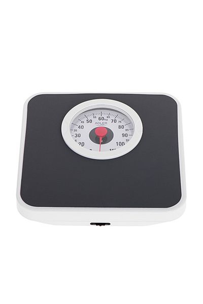 adler Mechanical body scale, Adler, Accuracy 1 kg, Black/White