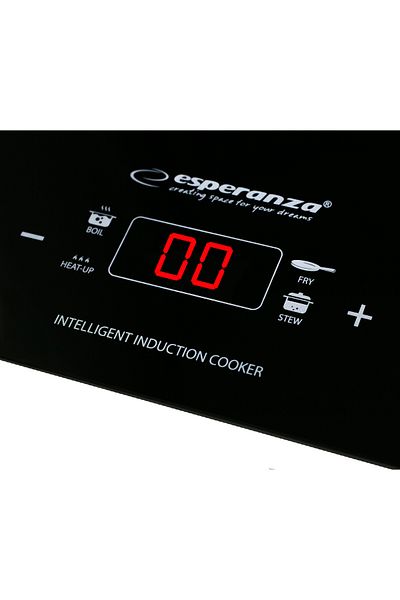 ESPERANZA Set of 2 induction hobs, Esperanza, 2000W, 4 functions, LCD screen and control panel