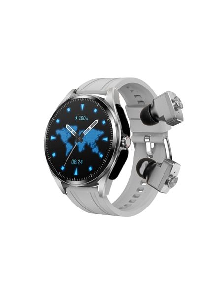 zeevos smart watch, built-in TWS bluetooth headphones, HD bluetooth call, notifications,