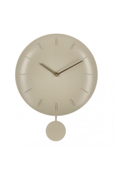 Bizzotto Wall clock with pendulum plastic taupe Jair 30x6x39.5 cm