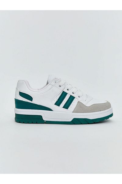 LC Waikiki White Lace-Up Boy's Sports Shoes