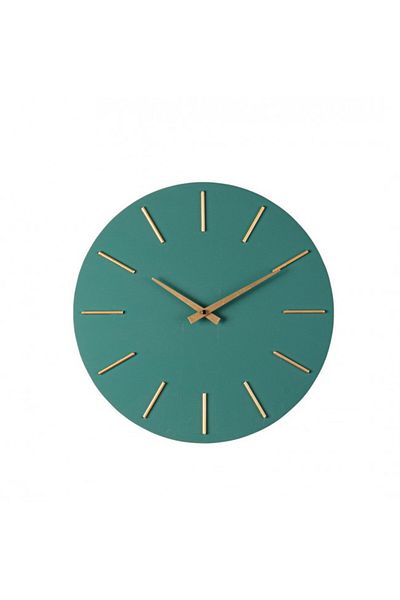 Bizzotto Wall Clock Green-Gold Time Line 40x5 cm