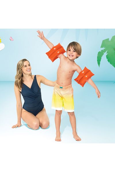 MAİN SHOP Intex Children's Swimming Arm Pool, Sea Orange 25X17 cm 6-12 Years M-59642