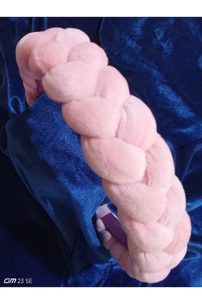 Adel Knitted Plush Crown Candy Pink 3cm
