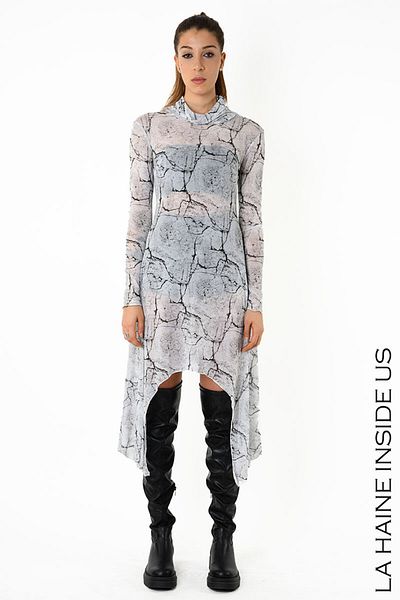 La Haine Inside Us Asymmetrical Tulle Dress - - S, White