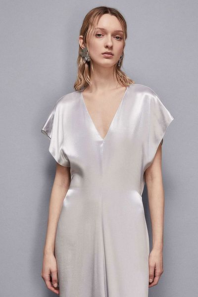 Patrizia Pepe Dress With Metallic Detail On The Back - - 46, Grey
