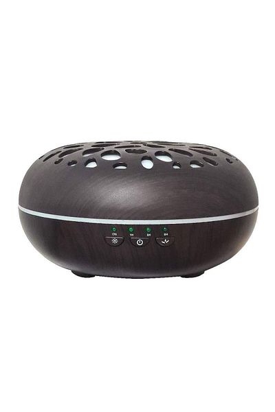 SIKS Difuzor cu ultrasunete pentru aromaterapie, 500 ml, funcție umidificator, LED multicolor, purificator de aer