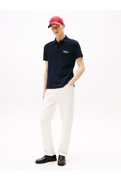 Tommy Hilfiger Men Desert Sky Ic Graphic Regular Short Sleeve Polo T-Shirt
