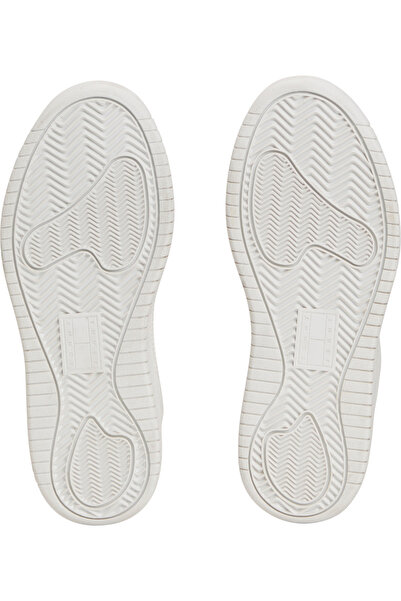 Tommy Hilfiger Women Ecru Retro Basket Flag Low Top Sneakers