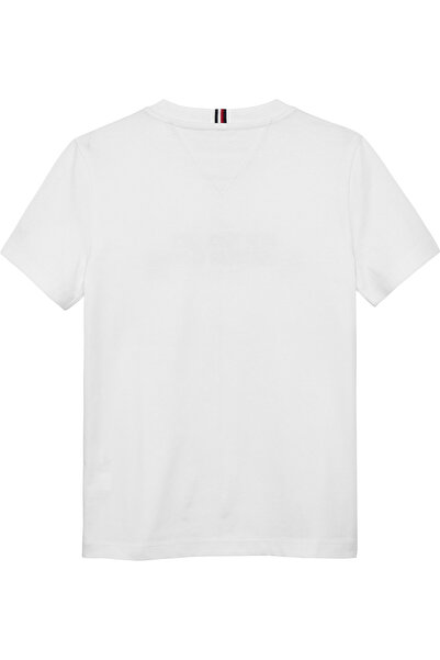 Tommy Hilfiger تي شيرت تومي هيلفيغر للأولاد بأكمام قصيرة وطبعة مدينة نيويورك باللون الأبيض