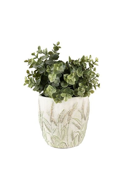 Clayre & Eef Ghiveci piatra bej verde maro 13x13 cm