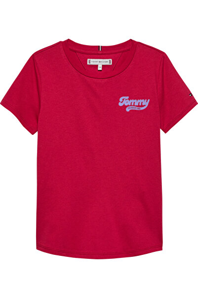 Tommy Hilfiger Tommy Hilfiger Girls Ruby Rhubarb Graphic Short Sleeve T-Shirt