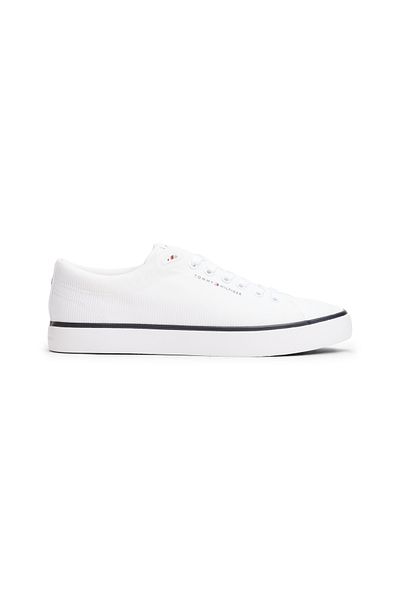 Tommy Hilfiger Men White Hi Vulc Core Low Top Sneakers