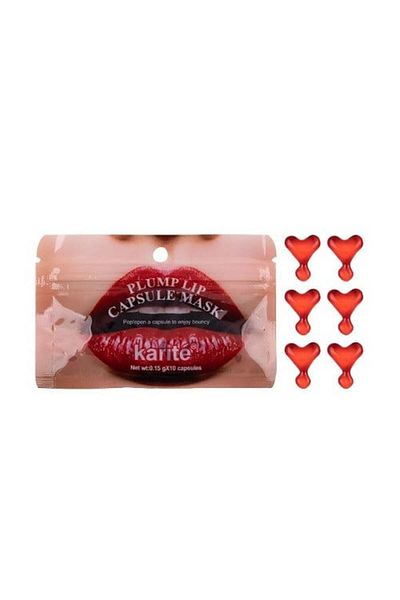 Makeup Set of 10 Lip Volume Capsules, Karite, Plump Lip, Heart