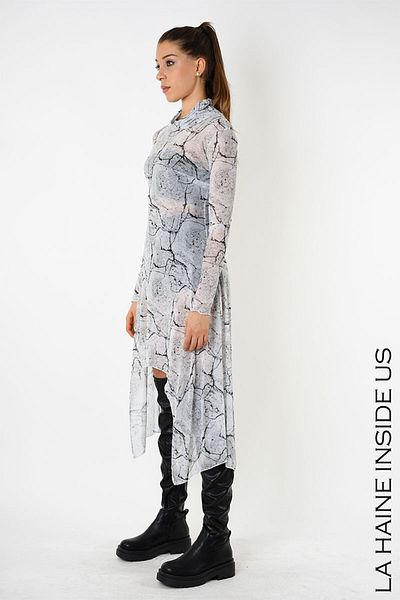 La Haine Inside Us Asymmetrical Tulle Dress - - S, White