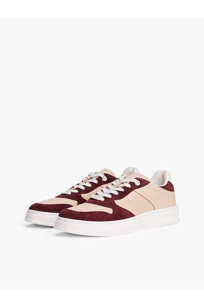 Tommy Hilfiger Women Rosewood Brown Sporty Cupsole Low Top Sneakers