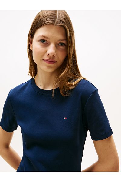 Tommy Hilfiger Women Dark Night Navy New Cody Str Slim Mini T-Shirt Dress