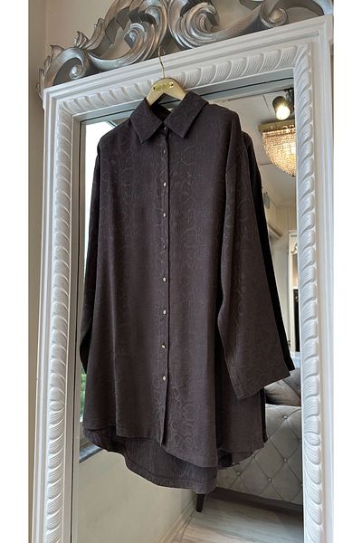 Invee Invee 7108 Patterned Shirt - Brown