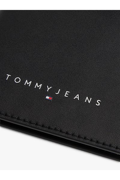 Tommy Hilfiger Men Black Linear CC & Coin Wallet
