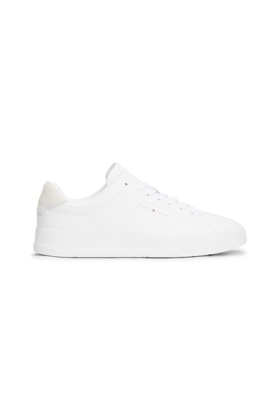 Tommy Hilfiger Men White Court Lth Detail Low Top Sneakers