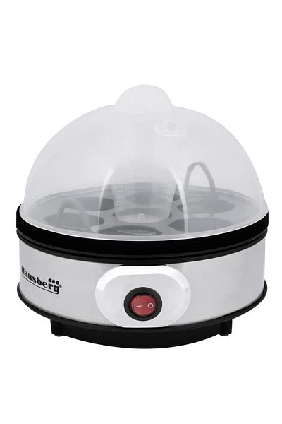 Hausberg Ηλεκτρικός βραστήρας αυγών, 350 W, χωρητικότητας 7 αυγών, χρονοδιακόπτης, ανοξείδωτο ατσάλι + πλαστικό, Hausberg HB2215