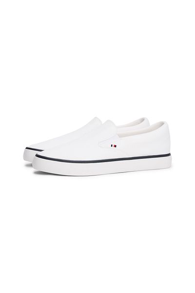Tommy Hilfiger Men White Hi Vulc Core Low Top Sneakers