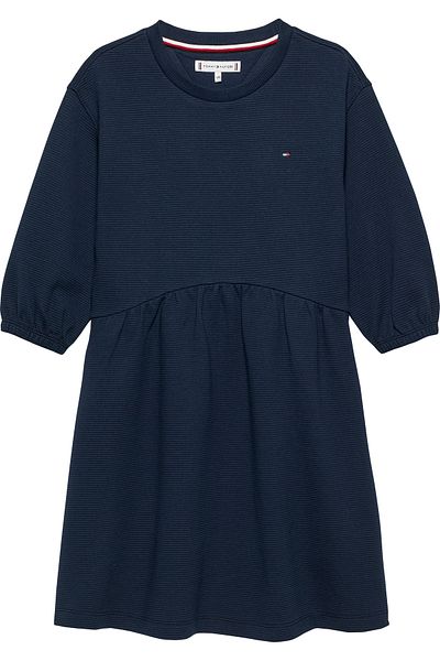Tommy Hilfiger Girls Dark Night Navy Ottoman Midi Dress