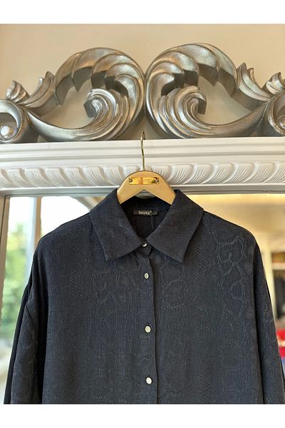 Invee Invee 7108 Patterned Shirt - Black