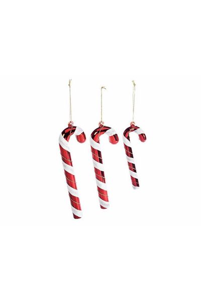 Decorer Set 3 Christmas tree ornaments, glass, Candy II 17 cm