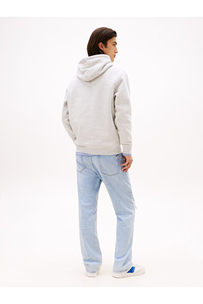 Tommy Hilfiger Tommy Hilfiger Men Lt Grey Htr Multi Reg Linear Logo Hoodie