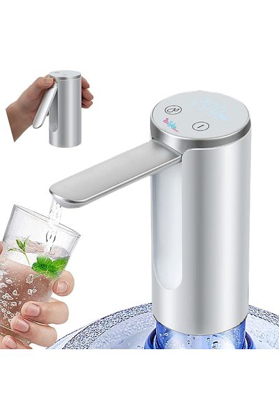 Sofia Concept Electric Water Bottle Pump, Sofia CONCEPT®, LCD Screen, Battery Indicator, 1200mAh, White