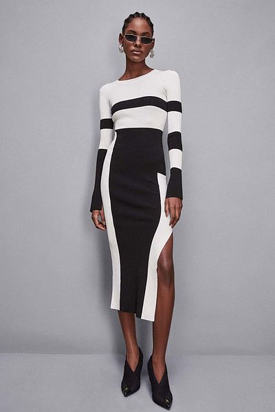 Patrizia Pepe Rochie midi tricotată - - XL, Alb