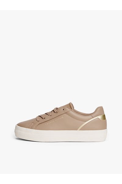 Tommy Hilfiger Women Coastal Taupe Vulc Foxing Low Top Sneakers
