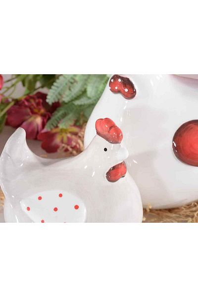 Decorer Set 2 figurine Gaini ceramica 12x8x14.5 cm, 8.5x6x10 cm