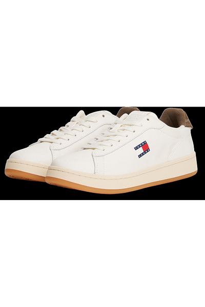 Tommy Hilfiger Women Ivory & Homestead Archive Court Low Top Sneakers