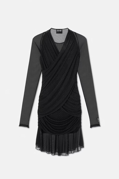 VERSACE JEANS COUTURE Rochie din tul - - 38, Negru