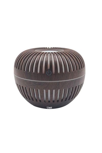 SIKS umidificator cu ultrasunete, model de linii, difuzor de arome, 130 ml, lemn închis la culoare