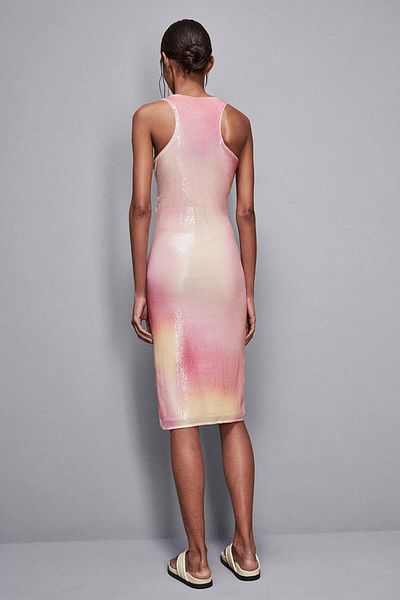 Patrizia Pepe ROCHIE MIDI CU PAIETE - PATRIZIA PEPE - XS/S, ROZ
