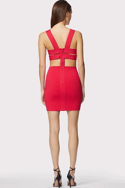 Herve Leger ROCHIE MINI CU INIMĂ OTOMANĂ - HERVE LEGER - ROȘIE, S