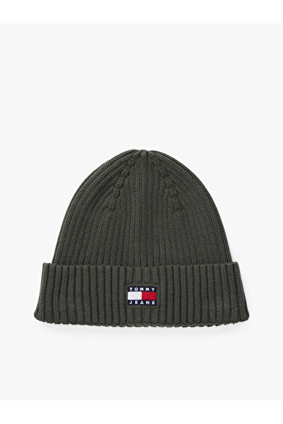Tommy Hilfiger Tommy Hilfiger Men Pewter Green Heritage Core Beanie