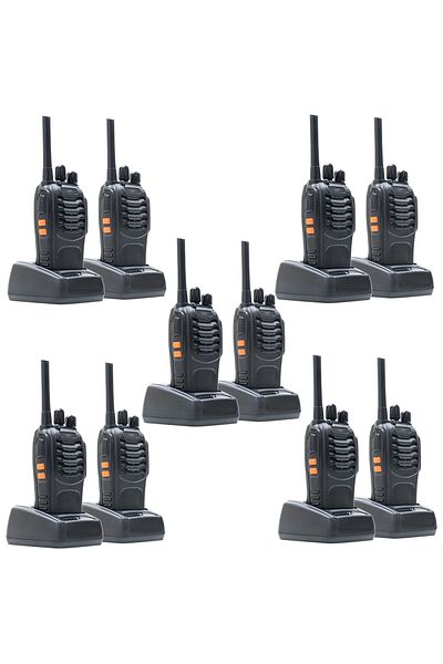 PNI Kit of 10 portable radio stations PNI PMR R40 PRO batteries, chargers and headphones included