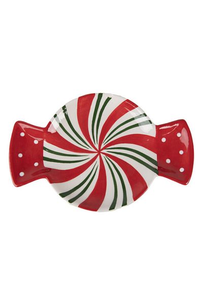Clayre & Eef Farfurie Ceramica Multicolora Bomboana 22x14x2 cm