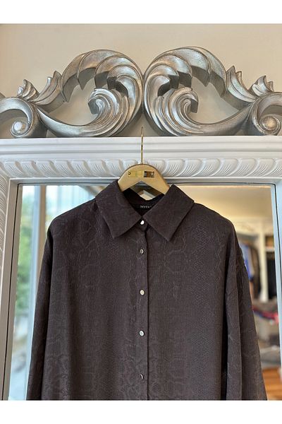 Invee Invee 7108 Patterned Shirt - Brown