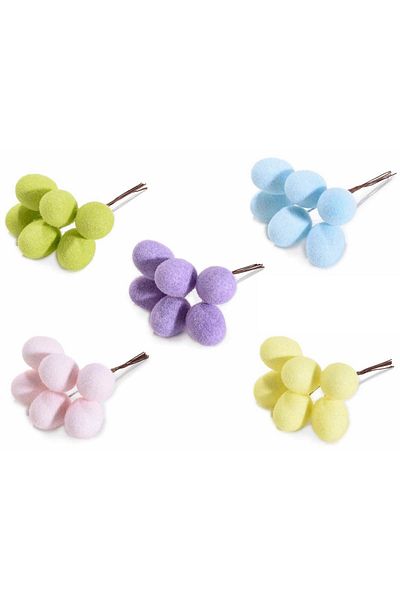 Decorer Set of 5 decorative egg bouquets 2.5x3 cm