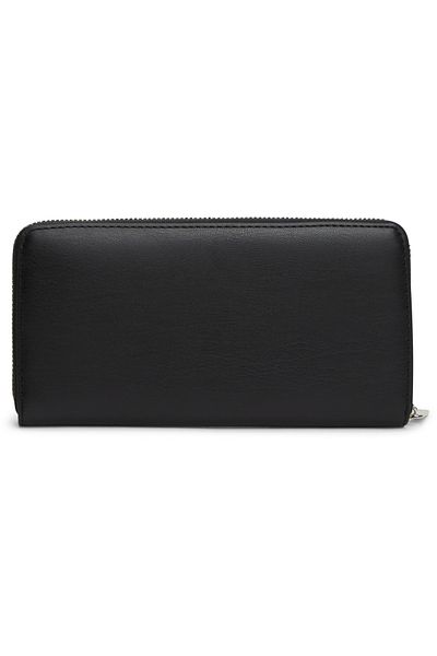 Tommy Hilfiger Women Black Icon Large Zip Around Wallet