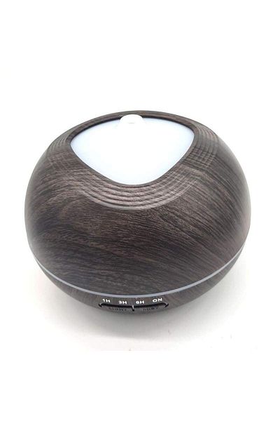 SIKS umidificator model triunghiular, difuzor de arome, 400 ml, lemn închis la culoare
